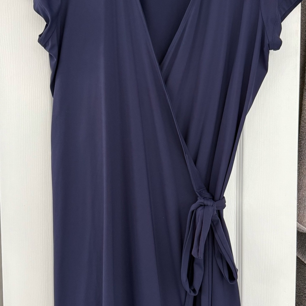 J. McLaughlin Navy Wrap Dress Catalina XL